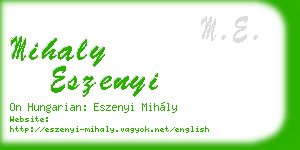 mihaly eszenyi business card